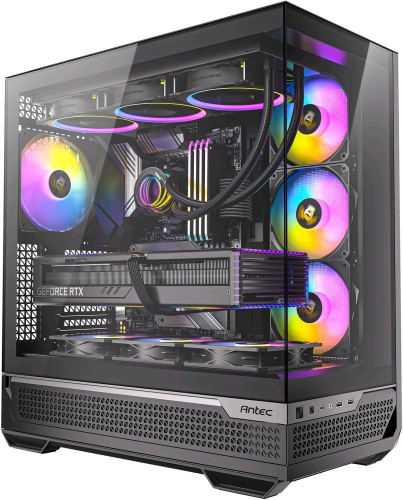 ANTEC C7 ARGB BLACK MIDI TOWER SUPPORTO GPU RTX 40 4 VENTOLE ARGB PWM DA 120mm INCLUSE RAFFREDDAMENTO VERTICALE PANNELLI FRONTALI E LATERALI IN VETRO TEMPERATO SENZA CUCITURE NERO
